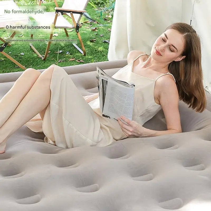Camping Inflatable Air Mattress PVC Foldable With Pump