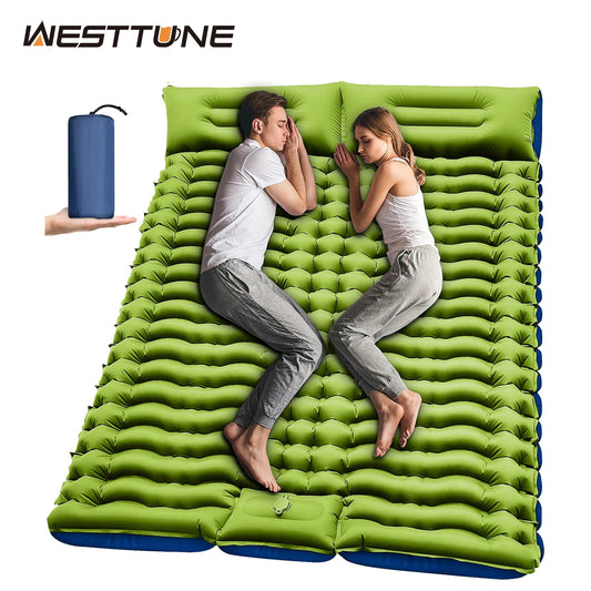 Westtune Double Inflatable Sleeping Pad 4 Inch Thick
