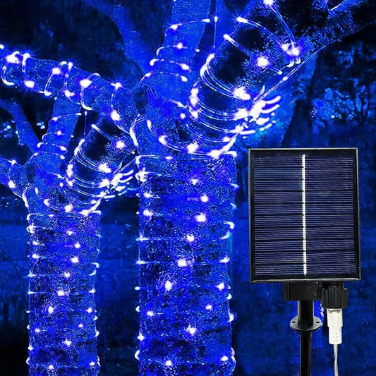 300 LED Solar Rope Lights Outdoor Waterproof 8 Modes