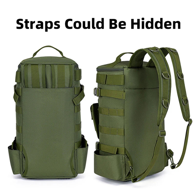 Tactical Fishing Backpack Rod Holders Tackle Bag Molle