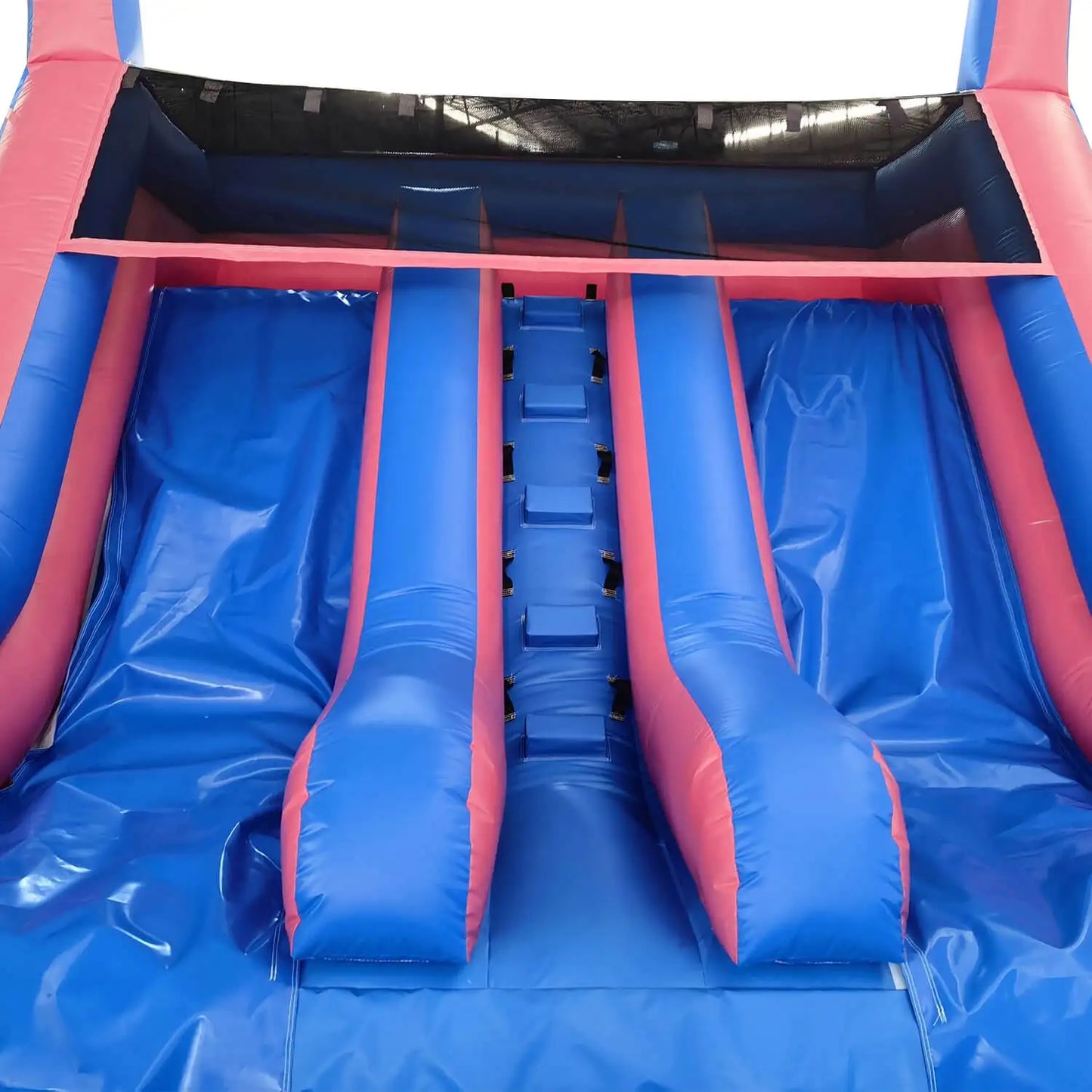 Inflatable Summer Outdoor Slide Air Bounce Water Amusement Play Equipment Double Slide Bubble Ball Pit
