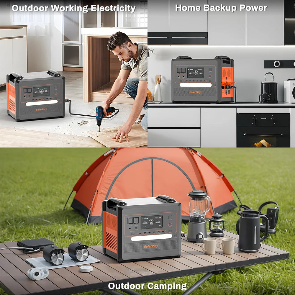 SOLARPLAY Portable Power Station 2500W 2300Wh Generator