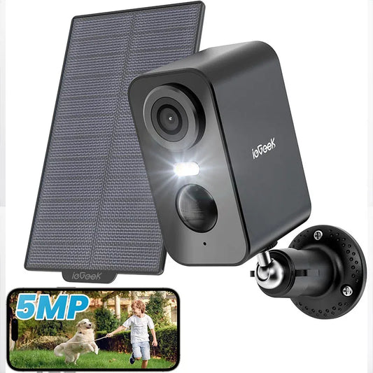 Iegeek 2K 3MP WiFi Solar Outdoor Security Camera Pro