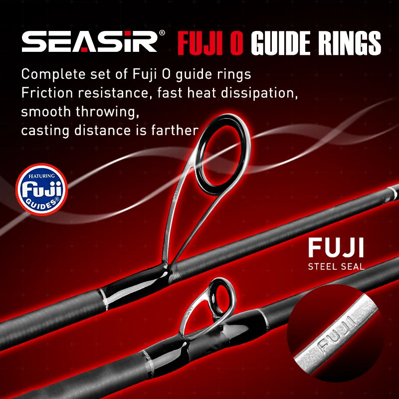 SeaSir Repeater Spinning Rod Fuji Guide Carbon 2A Cork 6Kg