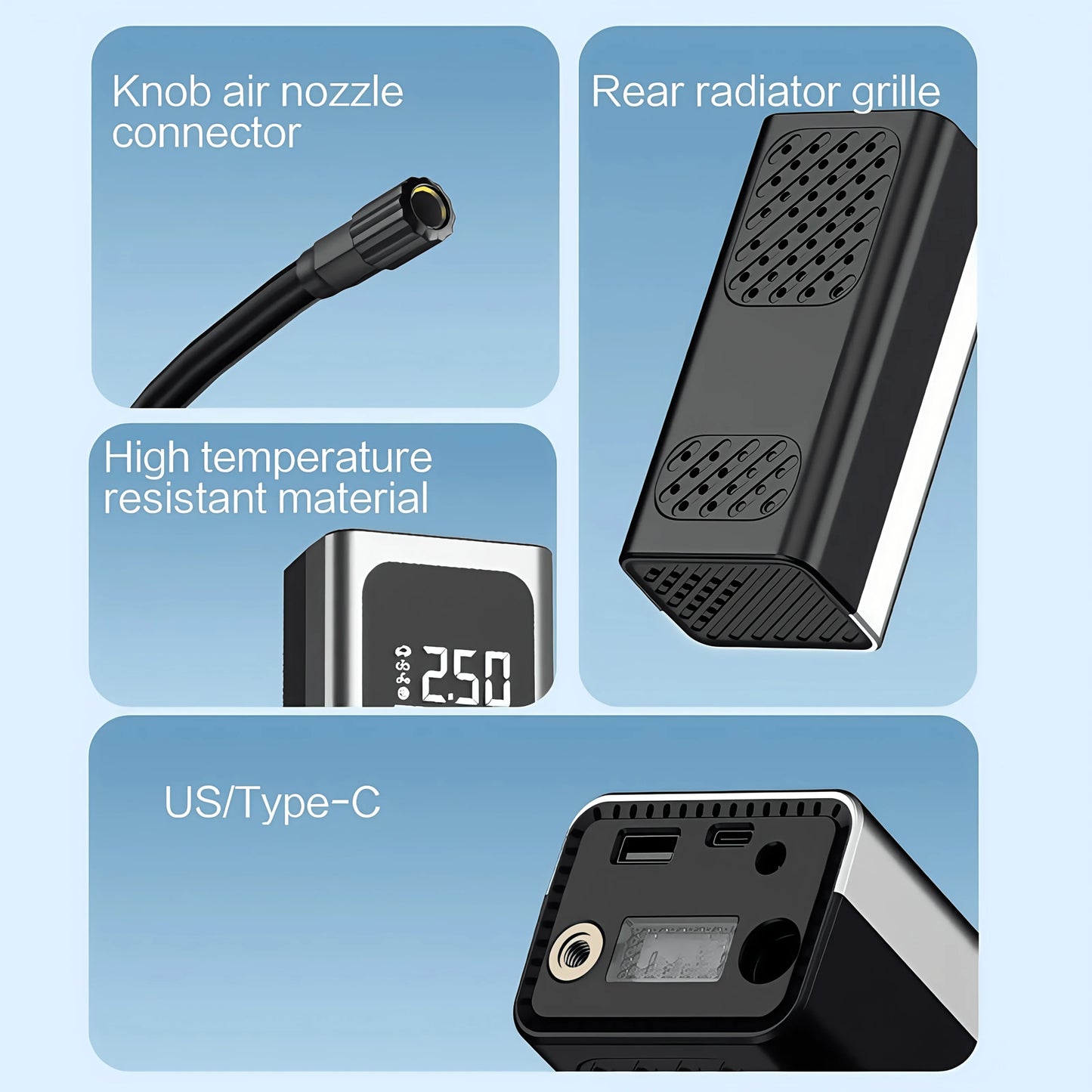 12V Portable Wireless Car Tire Inflator Pump 150PSI
