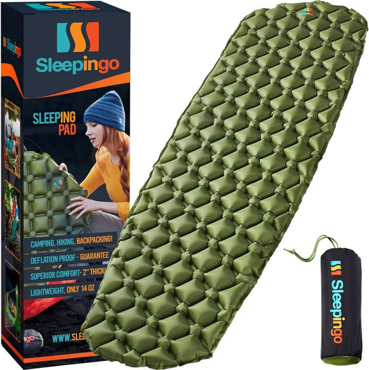 Ultralight Inflatable Sleeping Pad 74x22 Inch Camping