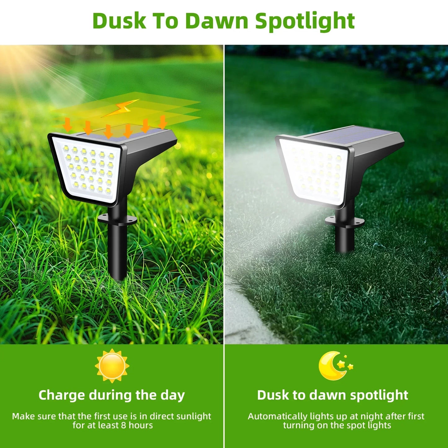 4 Pack Waterproof Solar Street Lights For Yard Garden