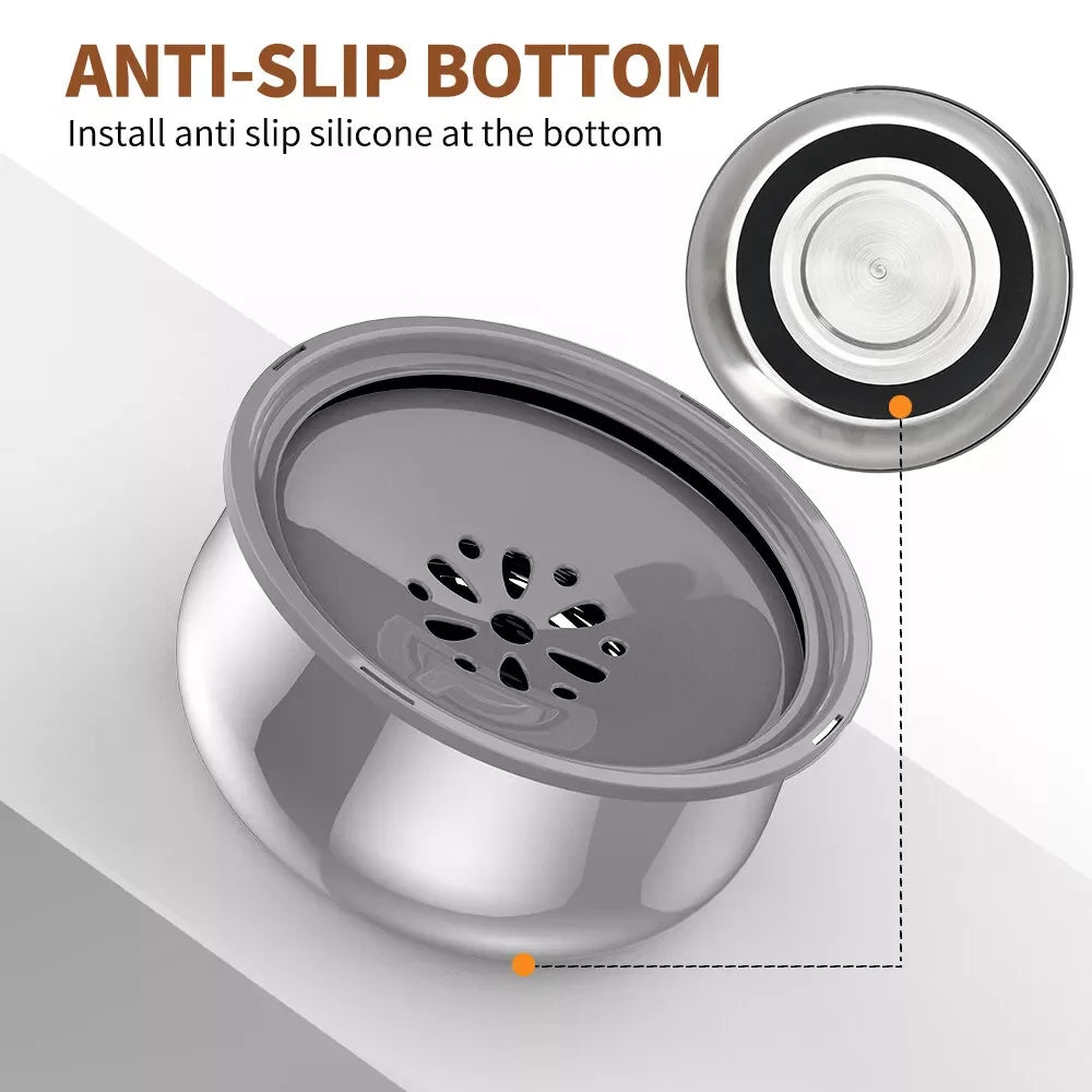 4L Stainless Steel No Spill Travel Dog Water Dispenser