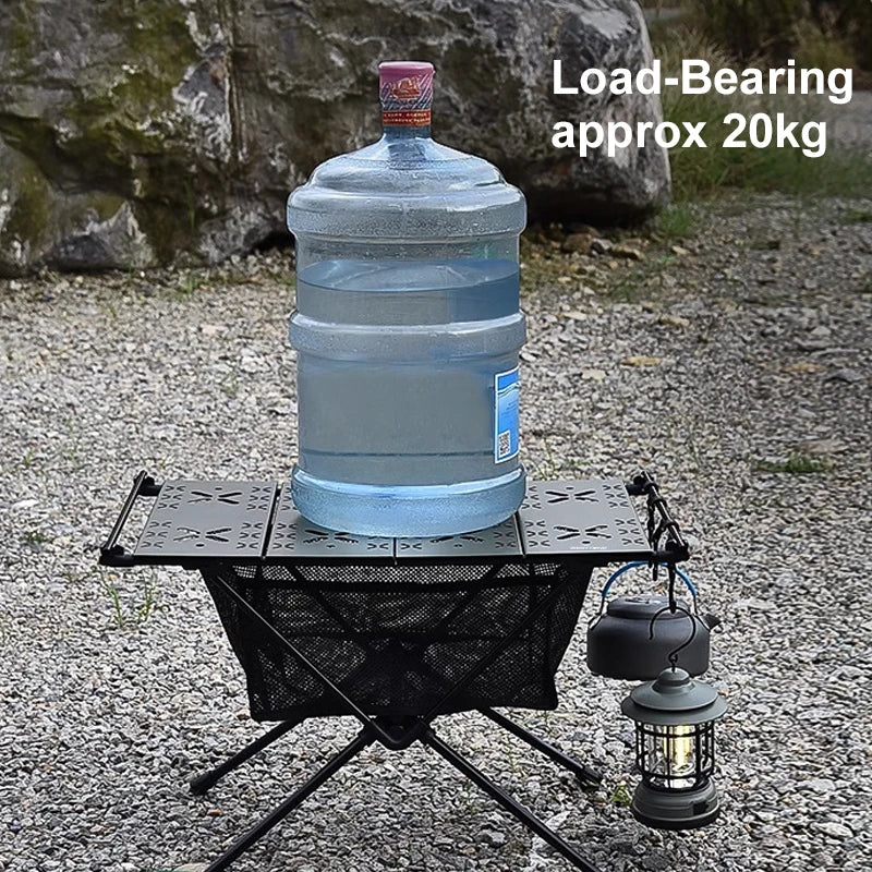 Westtune Folding Camping Table Aluminum Lightweight Portable Table with Storage Mesh Bag for Outdoor Backyard Picnic BBQ Hiking