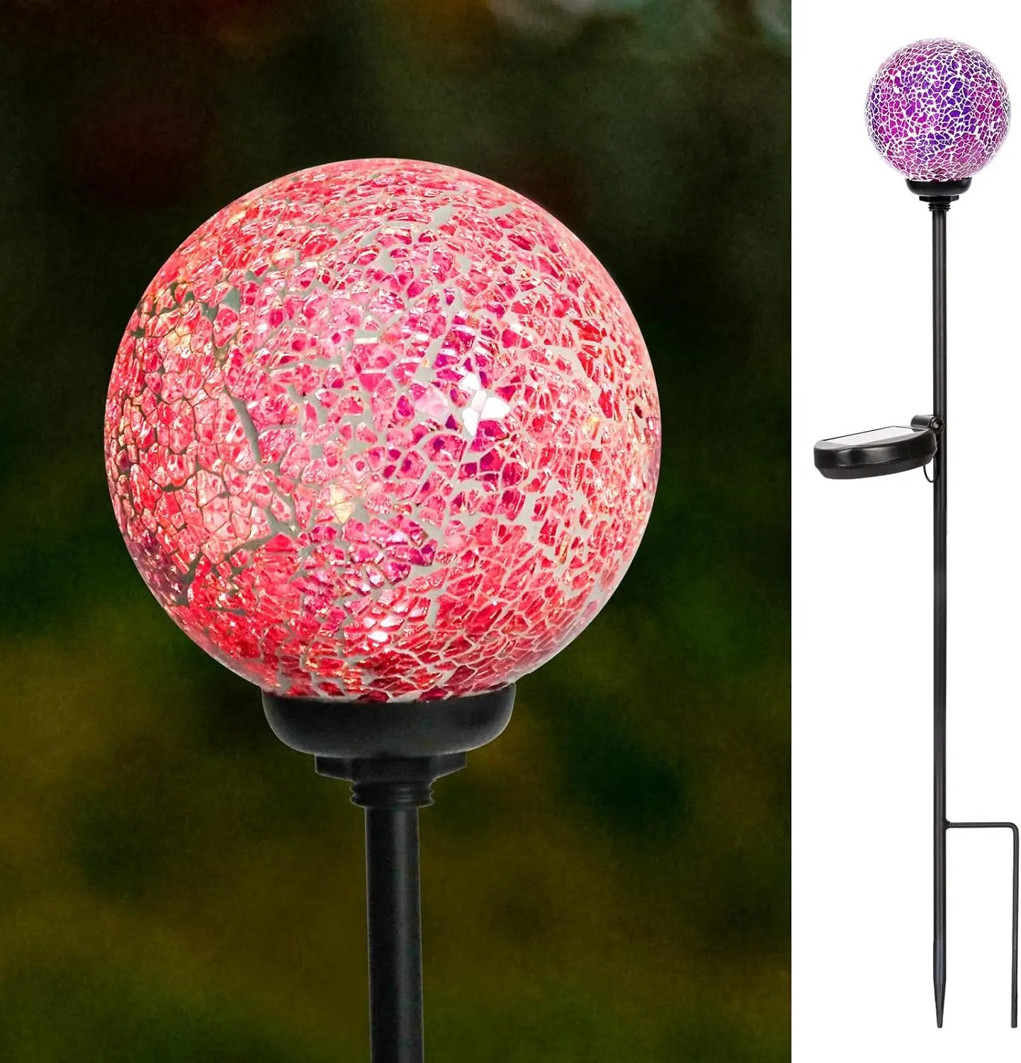Solar Mosaic LED Garden Stake Light Waterproof Outdoor
