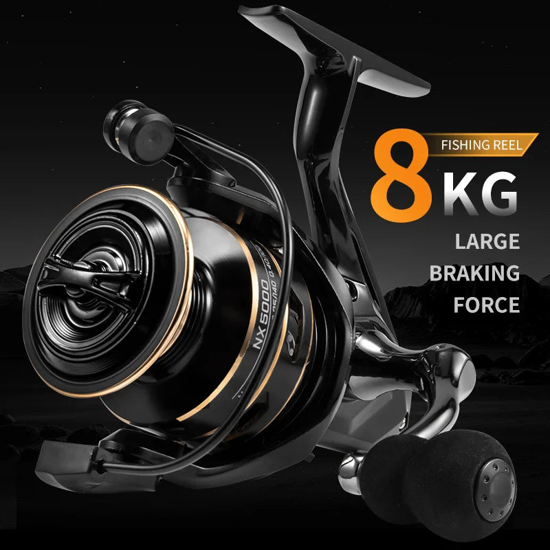 NX Spinning Fishing Reel 10kg Max Drag Metal Cup High Speed
