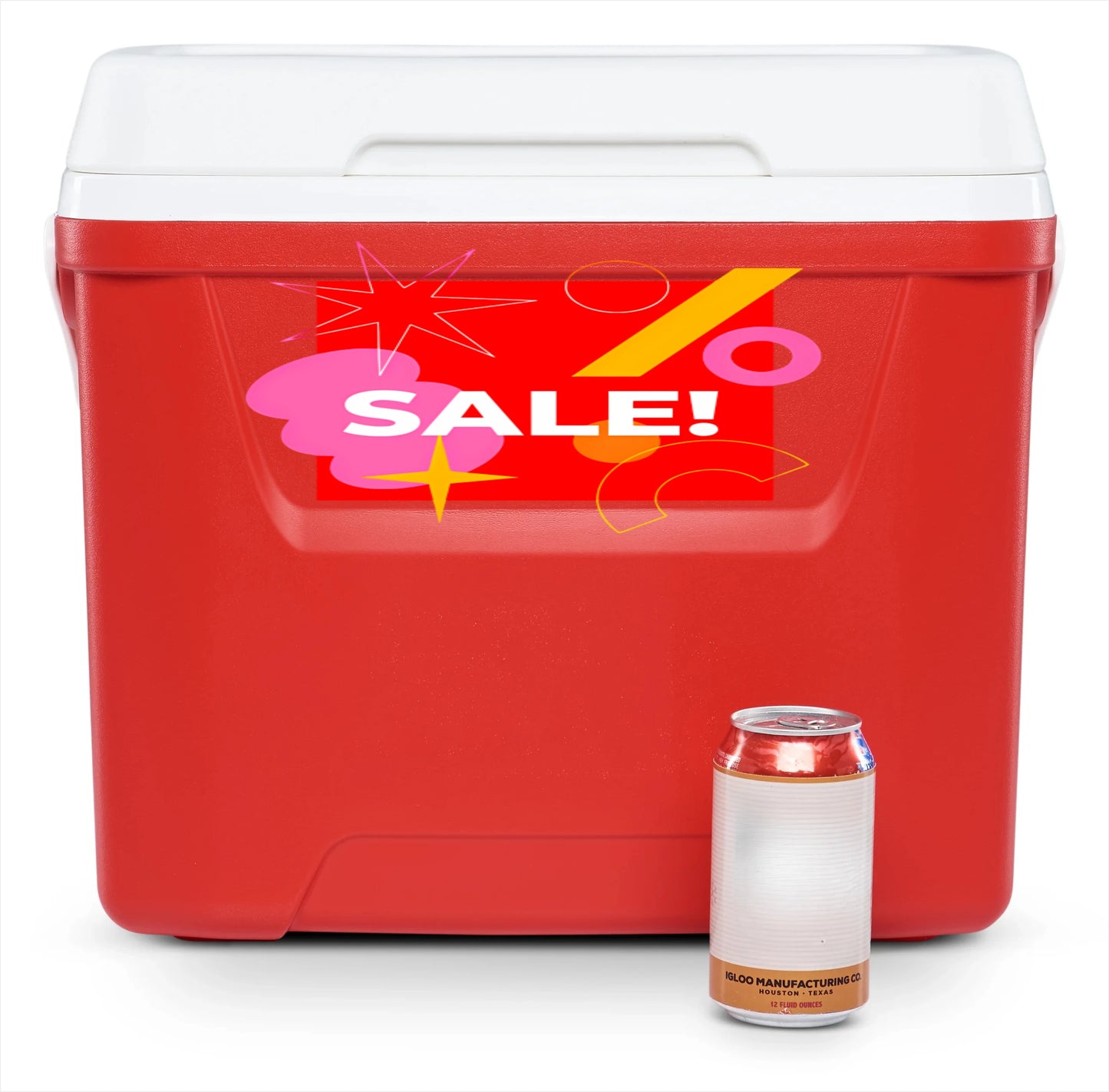 28 QT Outdoor Picnic Camping Cooler with Swing-Away Handle for Easy One-Hand Carrying Perfect for Picnics Camping and Parties