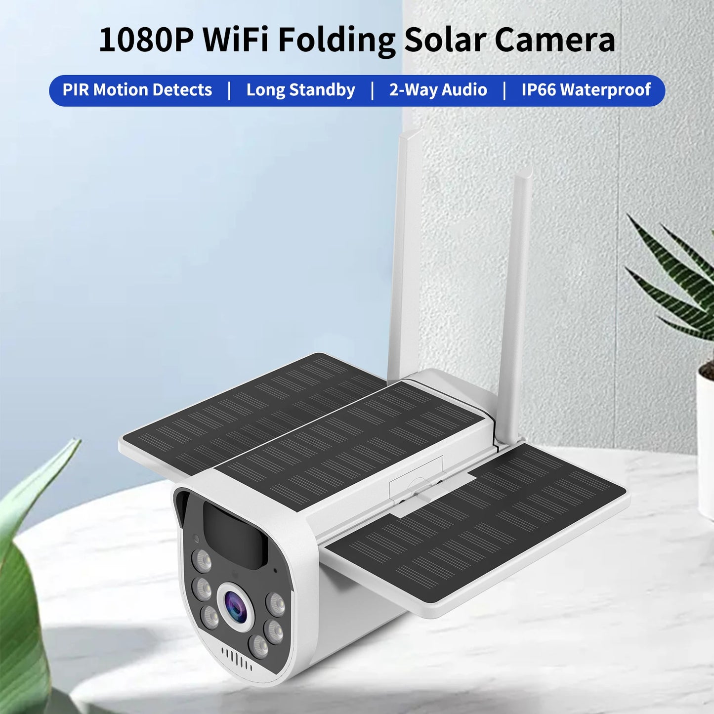 4G 1080P Solar WiFi Home Security Camera With PIR Motion