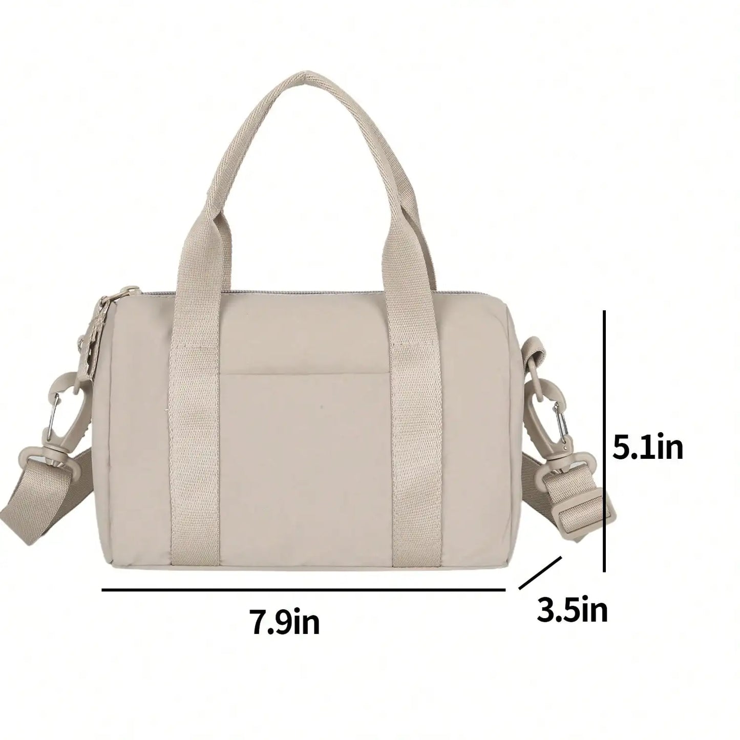 Women's Small Square Tote Bag Large Capacity With Compartments Hand or Shoulder Waterproof Fashionable For Travel Work