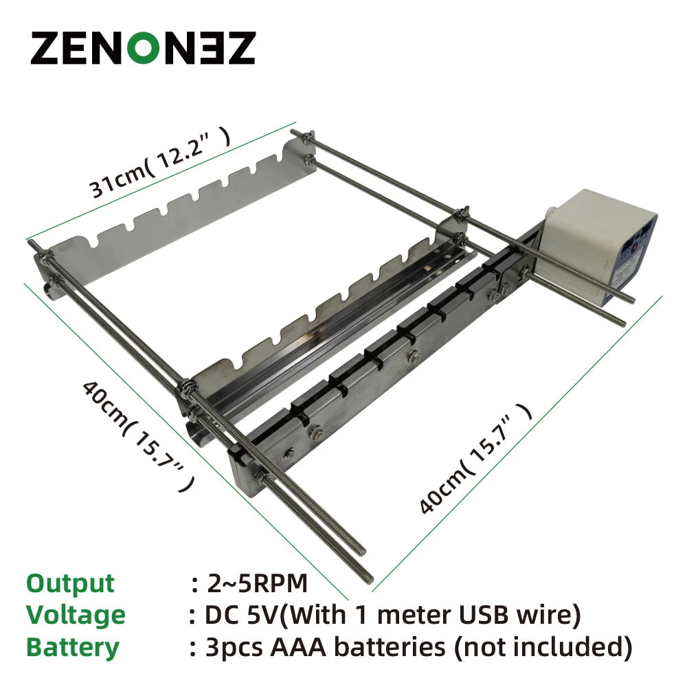 Zenonez Stainless Steel Universal Rotisserie Skewer Kit