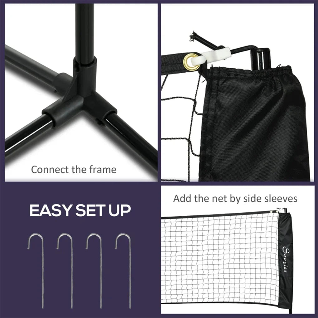 New Portable Badminton Set with Adjustable Height for Badminton and Volleyball
