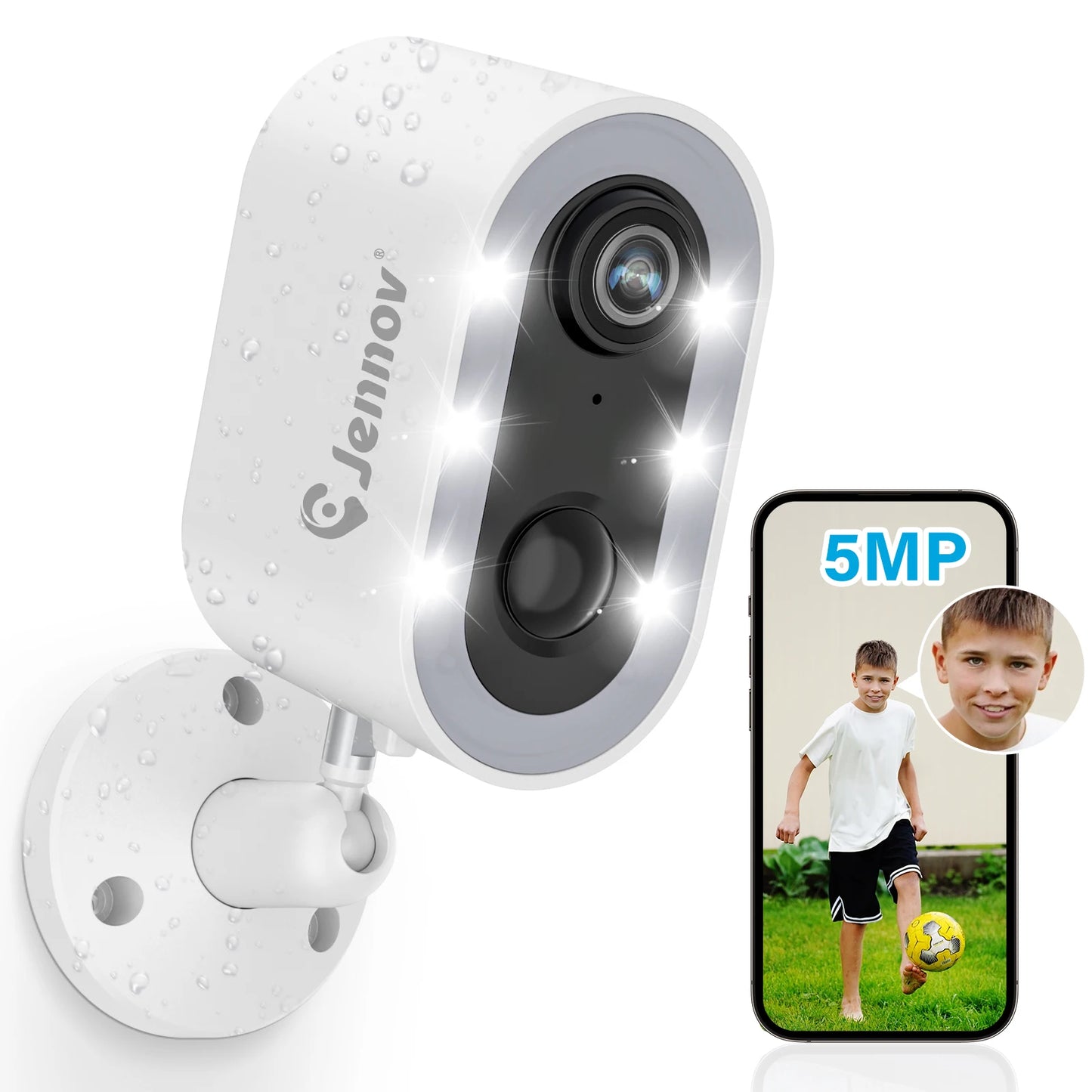 Jennov 5MP Wireless WiFi Battery Security Camera Outdoor