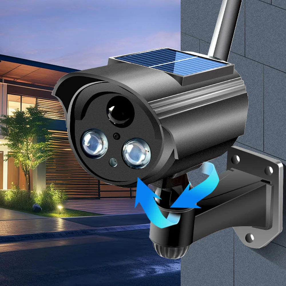 Solar Fake Security Camera With Motion Detection LED