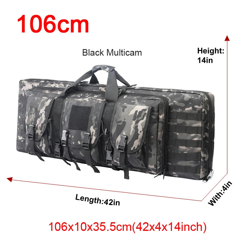LQARMY Tactical Double Rifle Case Molle Backpack Holster