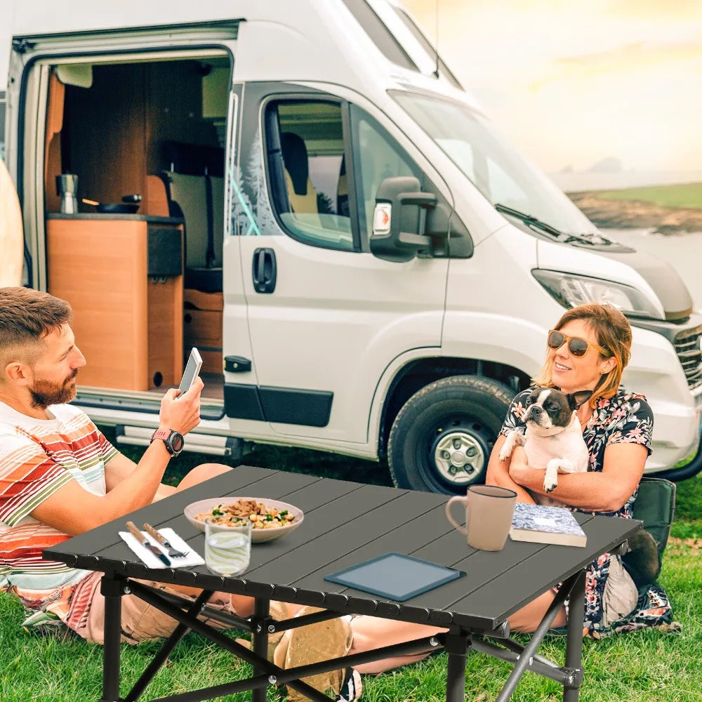 Portable Folding Camping Table for 2-4 Persons Ultralight Collapsible Outdoor Camp Table for Travel and Hiking