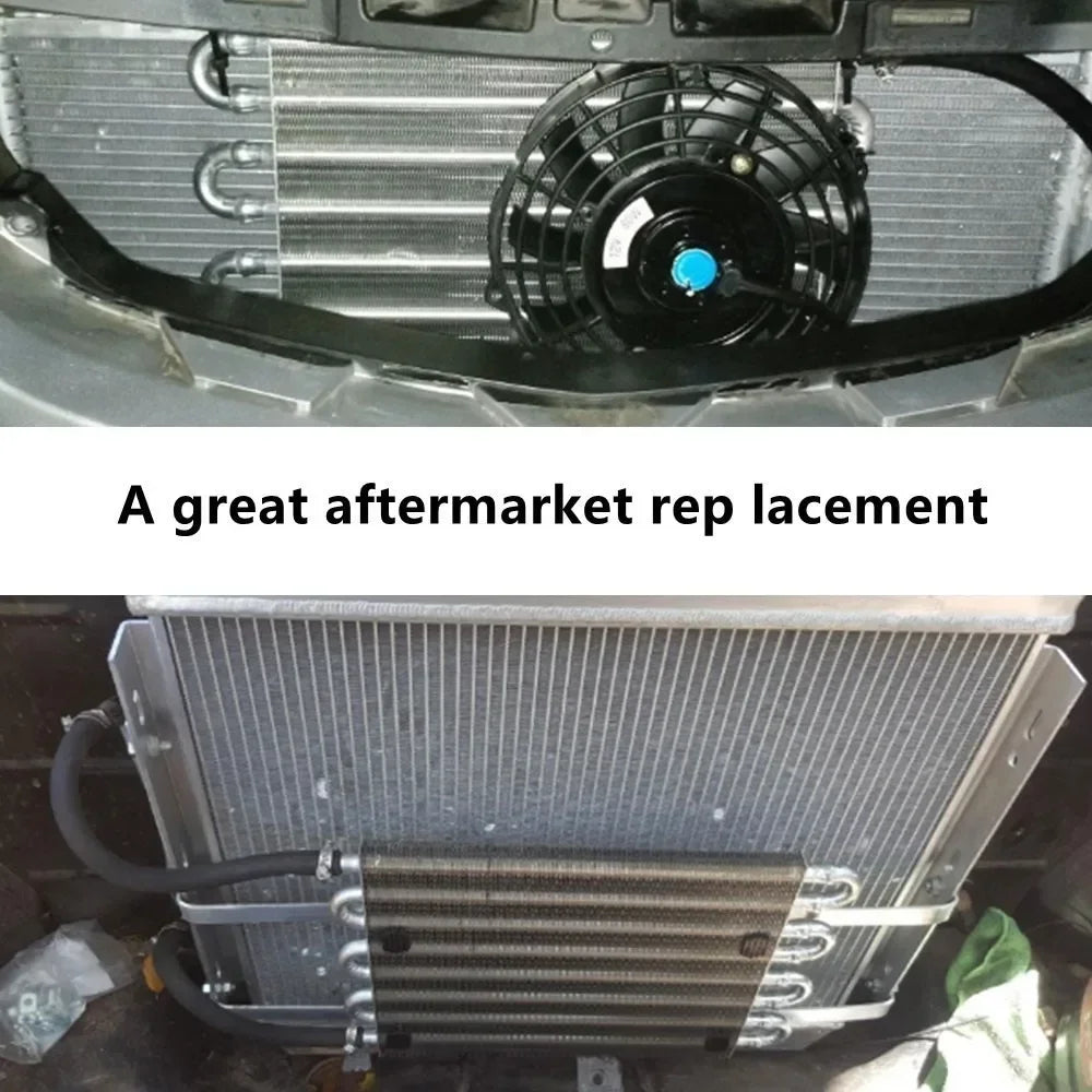 Universal Aluminum Remote Transmission Oil Cooler Auto Manual Radiator Converter Kit 2 Row 4 Row 6 Row 8 Row 10 Row 16 Row