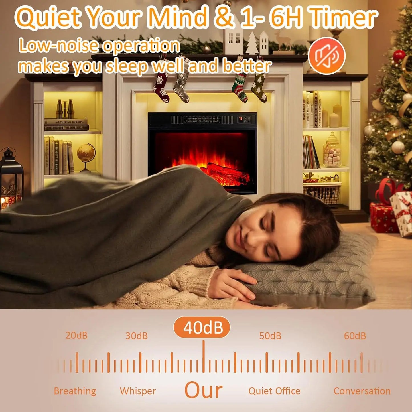 72 Inch LED Lights Electric Fireplace with Mantel Remote Control and Three Dimensional Molding for Living Room