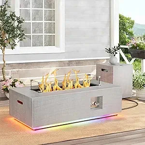Propane Fire Pit Table 42 Inch Gas Fire Pits Outdoor Fireplaces Tabletop Fire Pit for Patio CSA Certified