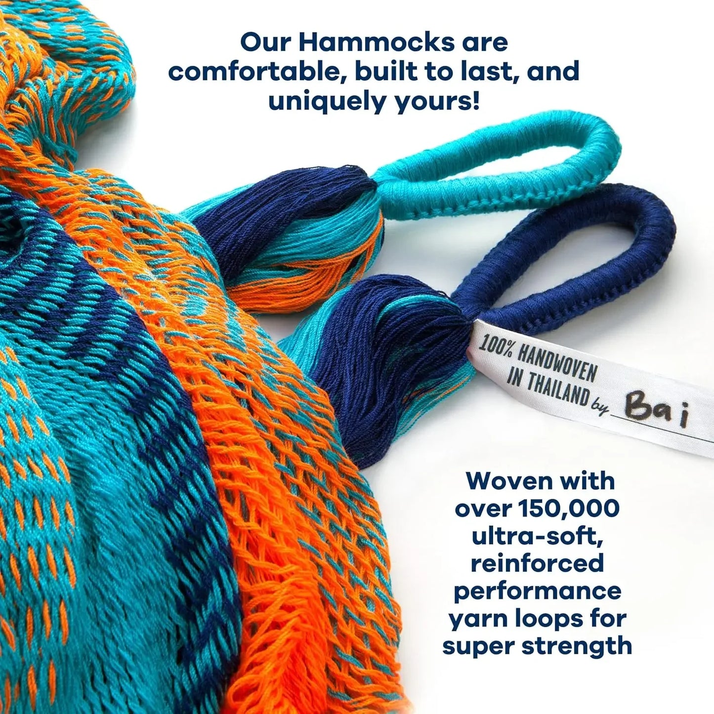 Handwoven Double Hammock Fits One To Two 400lb Weathersafe