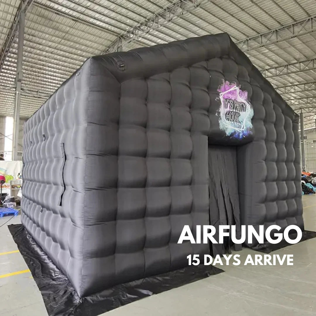 Black Inflatable Nightclub Dome Tent Portable Event Pavilion for Outdoor Weddings and Parties