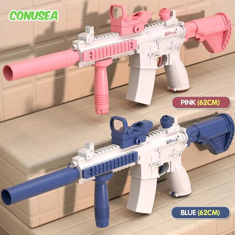 Electric Water Gun Pistol 10M Long Range Portable M416 Shooting Toy for Boys Summer Beach Outdoor Games