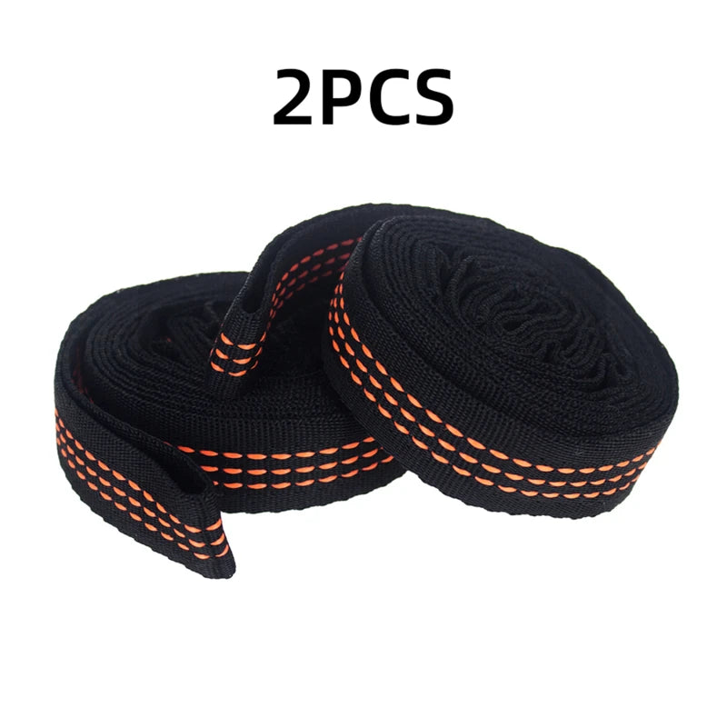 Two Pack Hammock Straps 600 Lbs 5 Ring Polyester Belts