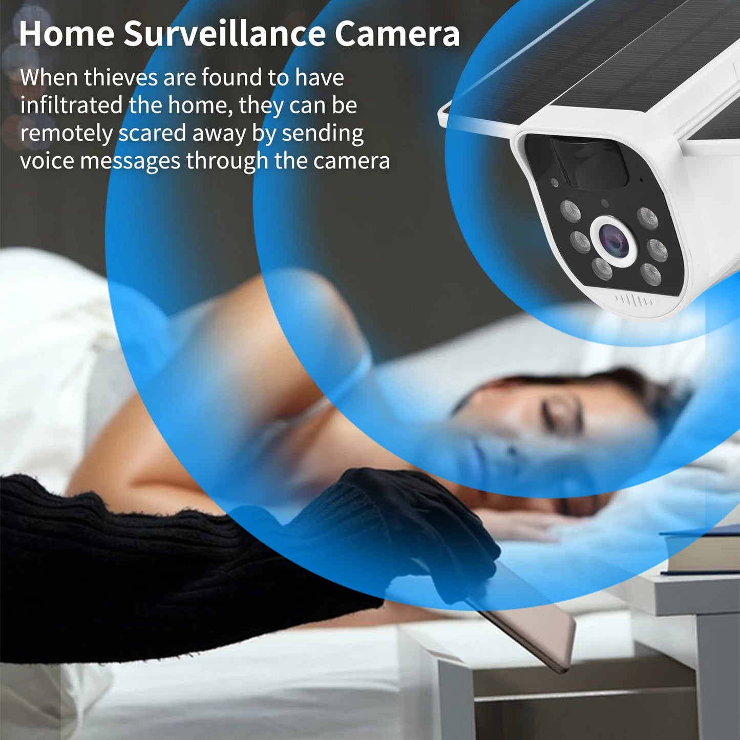 4G 1080P Solar WiFi Home Security Camera With PIR Motion