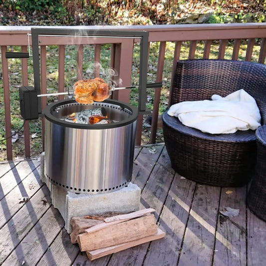 Outdoor Stove Rotary System for Solo Stove Bonfire 19.5 Inch Smokeless Fire Pit