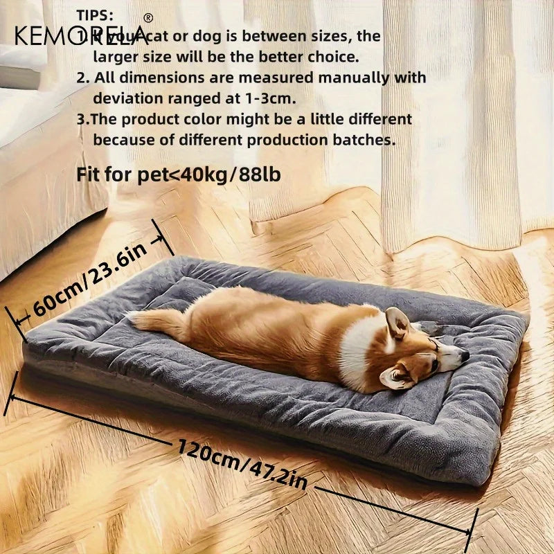KEMORELA XL Plush Dog Bed Super Soft Polyester Mat