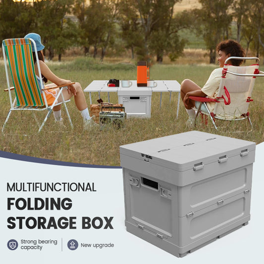 Portable Picnic Table With Cooling Feature Large Capacity Storage Container And Parking Warning Sign For Camping Outdoor