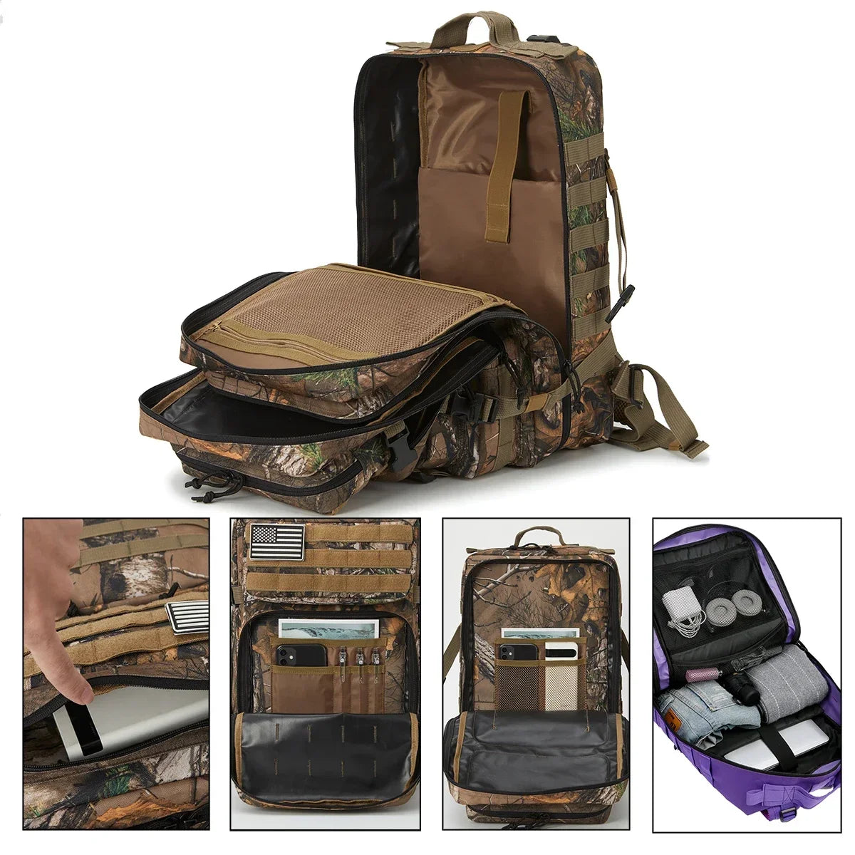 45L Hunting Large Capacity Outdoor Tactical Backpack