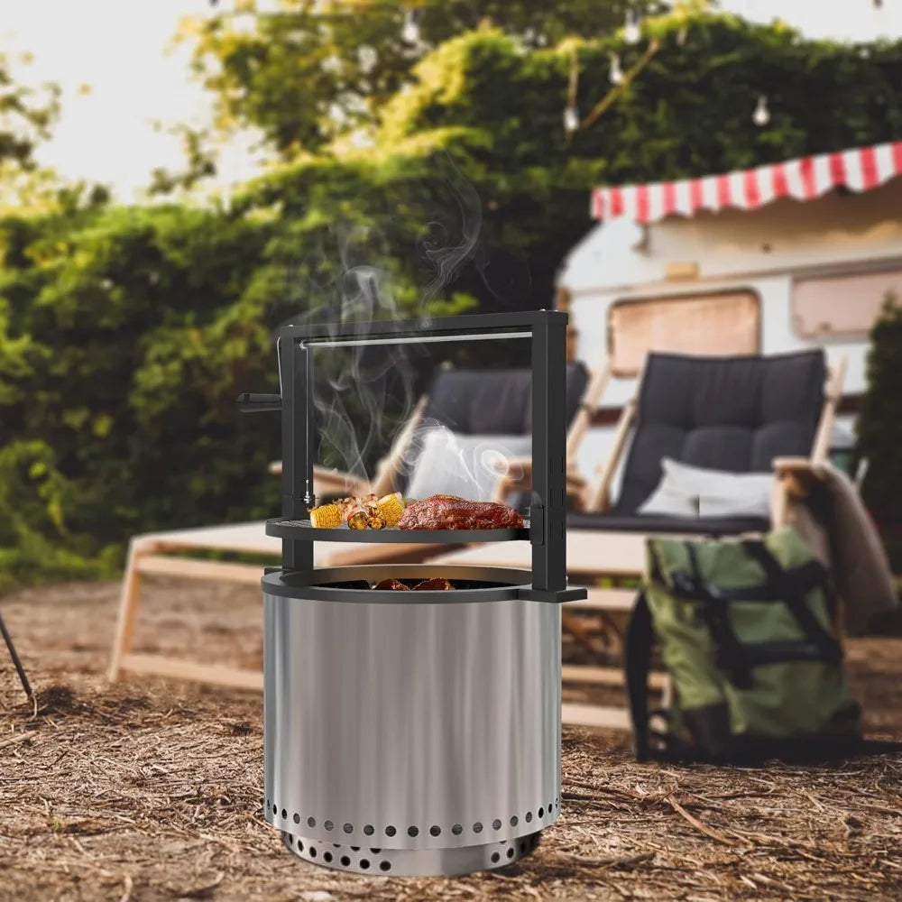 Outdoor Stove Rotary System for Solo Stove Bonfire 19.5 Inch Smokeless Fire Pit