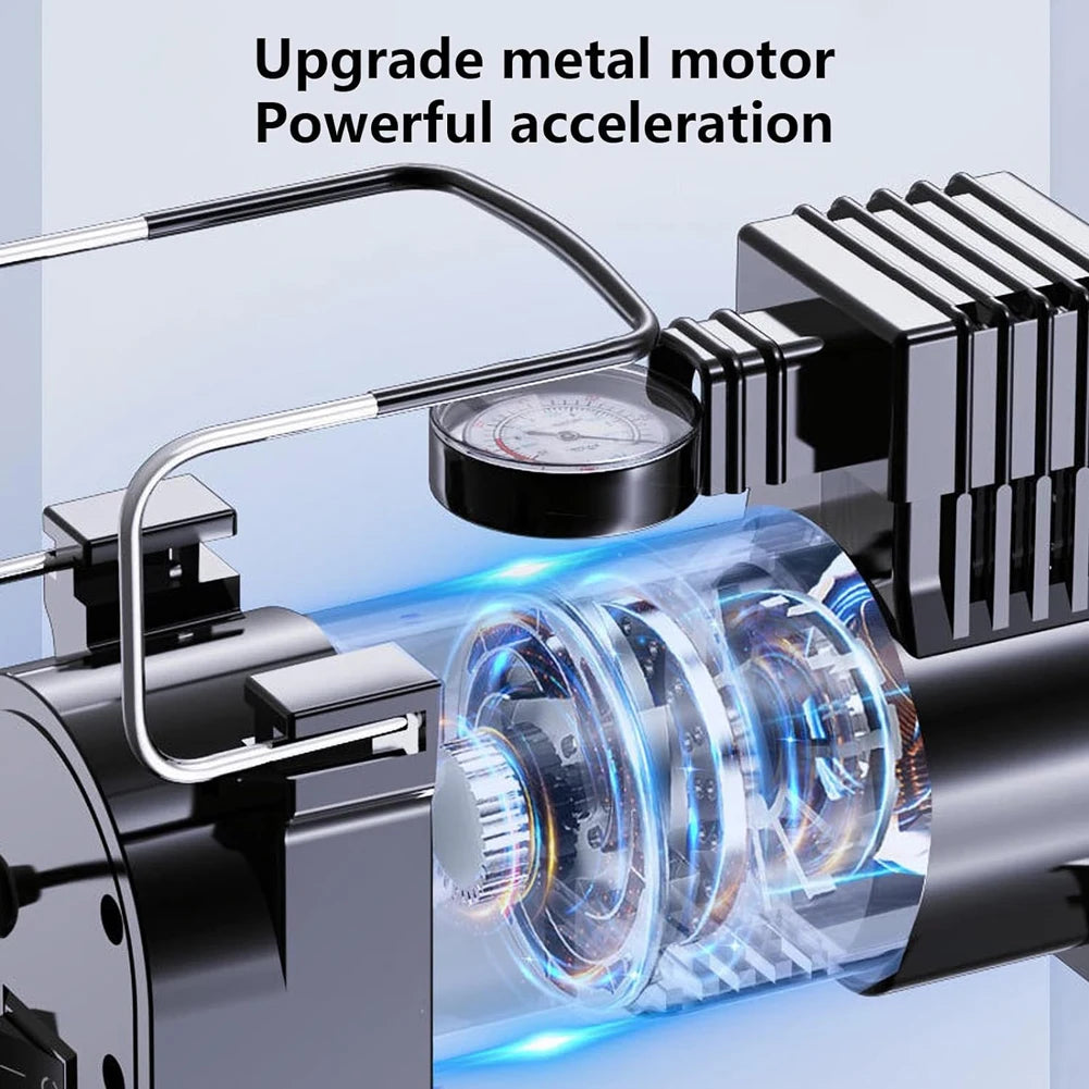 12V 150PSI Heavy Duty Portable Metal Air Compressor