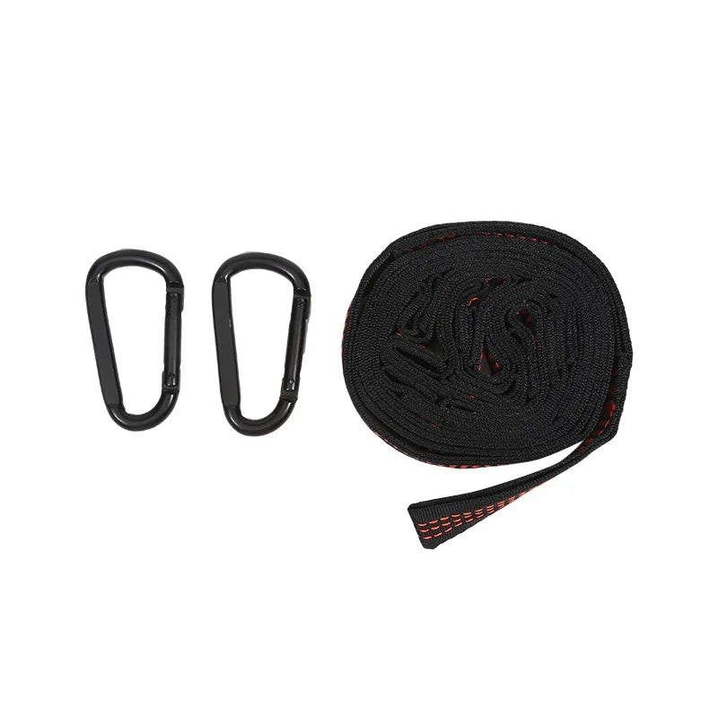 Two Pack Hammock Straps 600 Lbs 5 Ring Polyester Belts