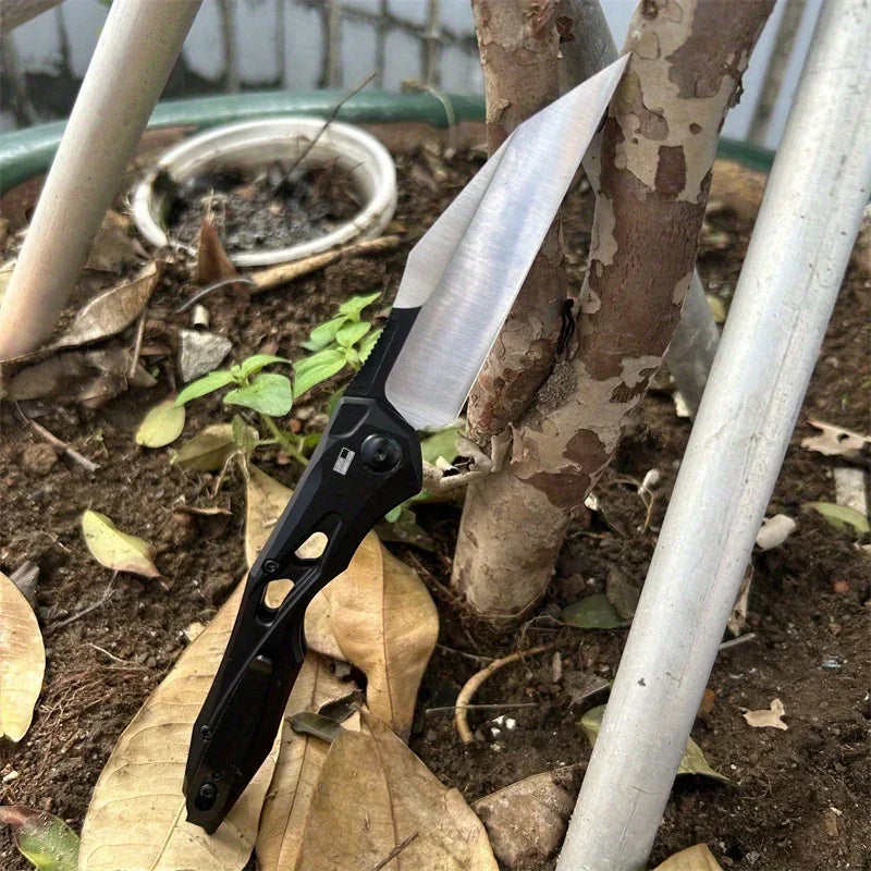 EDC Pocket Folding Knife Aluminum Handle Camping Hunting