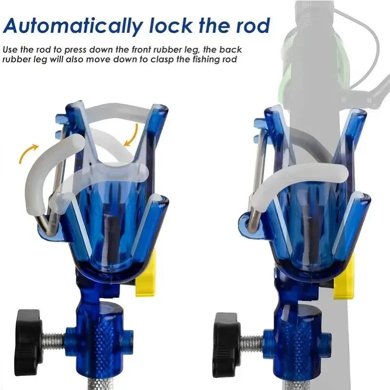 Two Piece Stainless Steel Fishing Rod Holder 360 Deg Lock