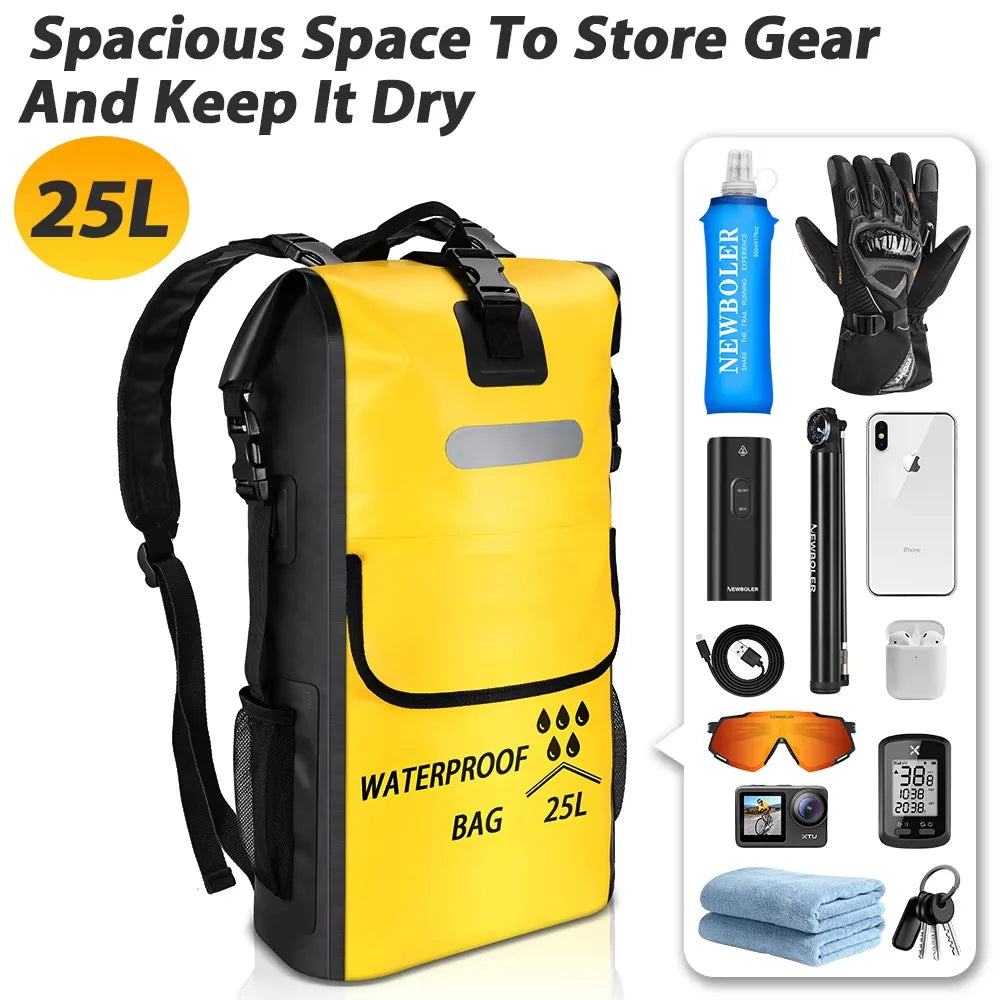 Newboler 25L Waterproof Dry Bag Backpack for Kayaking Boating Rafting Fishing Camping