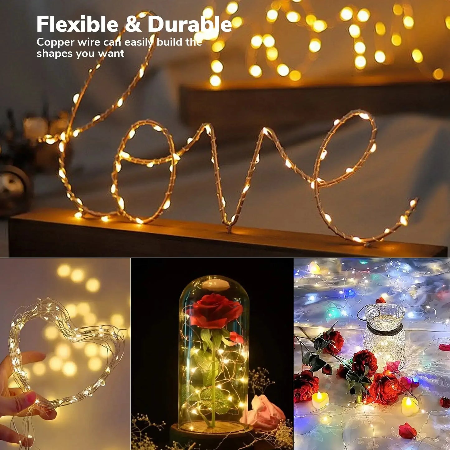 Solar String Lights 66ft 200 LED Waterproof Outdoor Decor