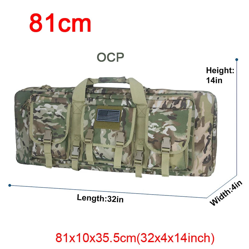 LQARMY Tactical Double Rifle Case Molle Backpack Holster