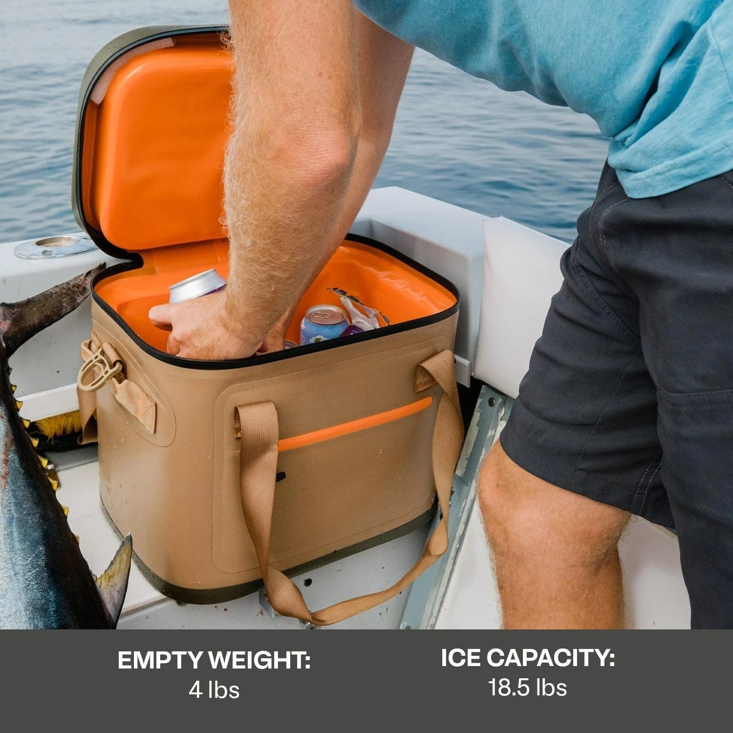 Ultra Tough Soft Cooler 30 Can Insulated Bag Portable Ice Chest Box Floating Cooler Leak Proof with Zipper