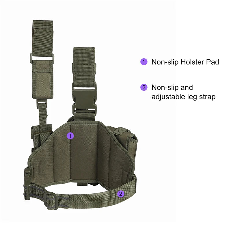 Tactical Leg Gun Holster Camouflage Bag Pistol Phone Pocket