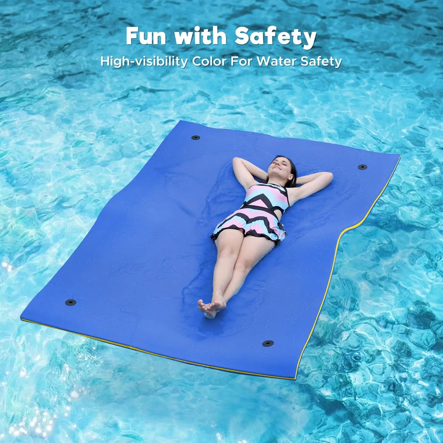 9X6 Ft Floating Water Mat Extra Thick XPE Foam Pad Large