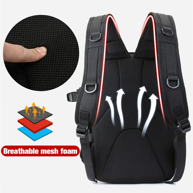 Large Fishing Tackle Storage Bag With Rod Holder Backpack