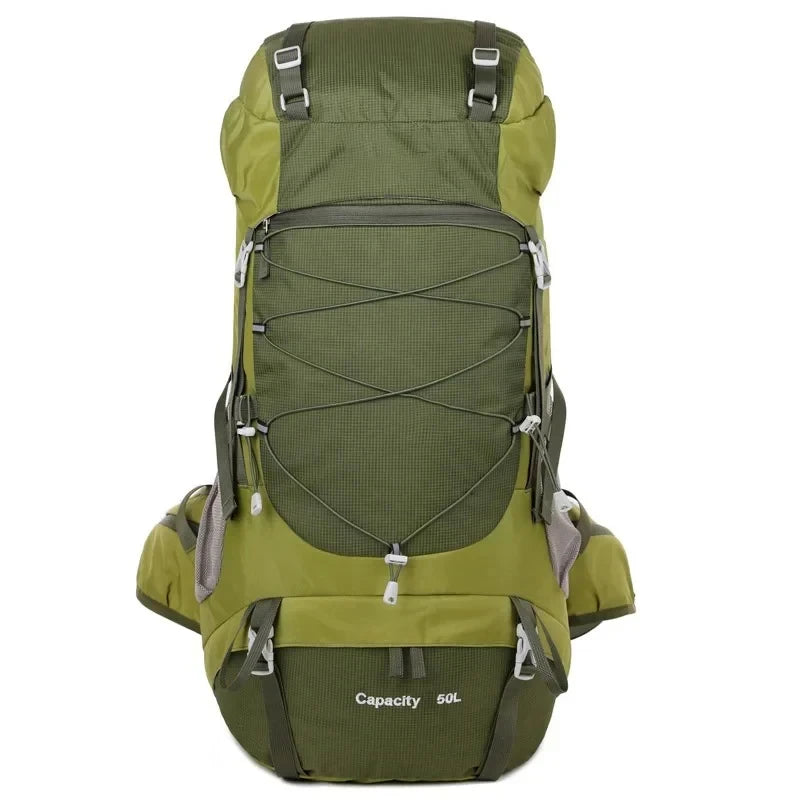 Men's Hiking Backpack Travel Bag 50L Waterproof Rucksack For Camping Mountaineering Trekking Outdoor Sports