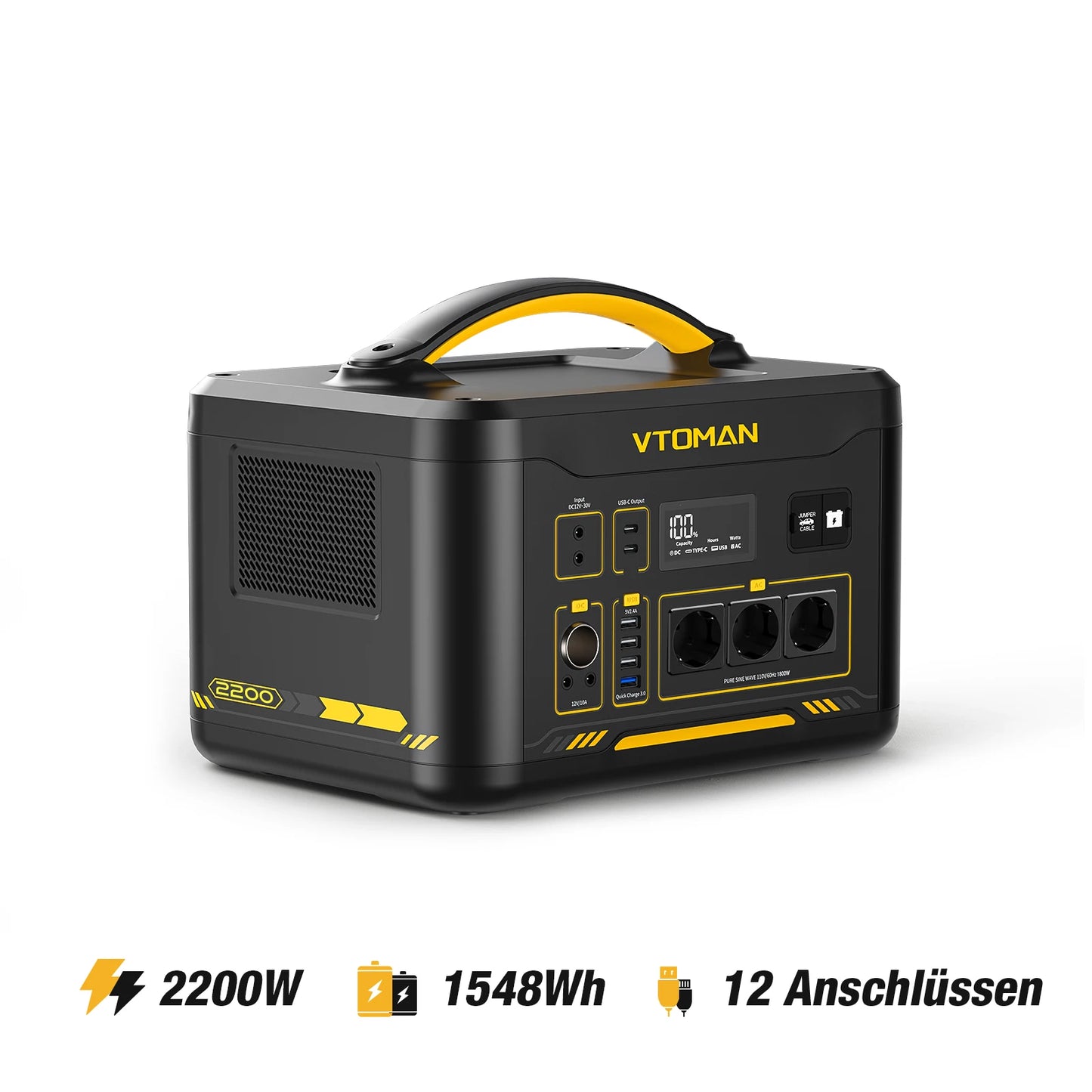 VTOMAN JUMP 2200 Portable Power Station 1548Wh LiFePO4
